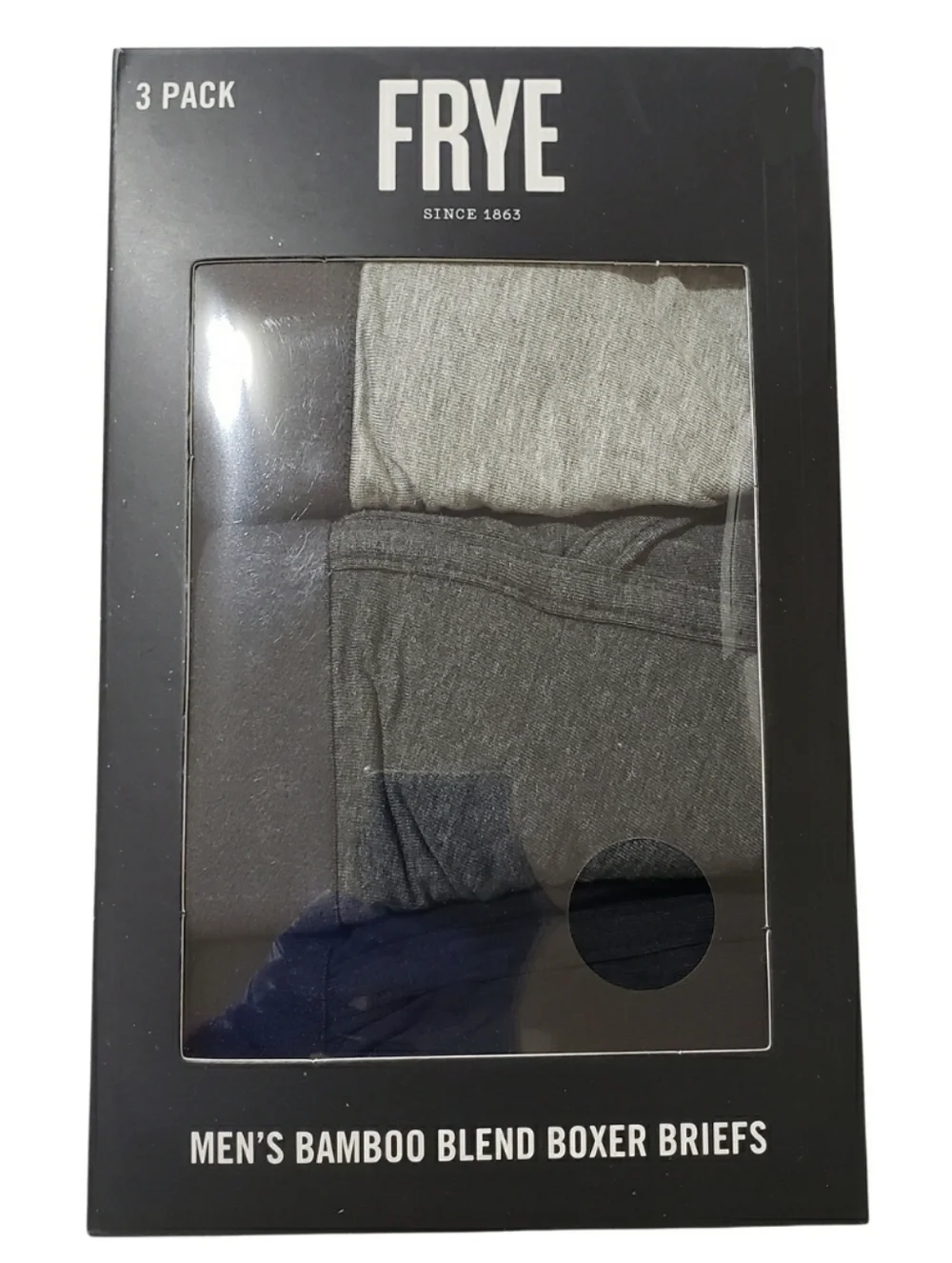 FRYE Boxer Briefs with Fly Men Large Bamboo Blend 3 Pairs NWT
